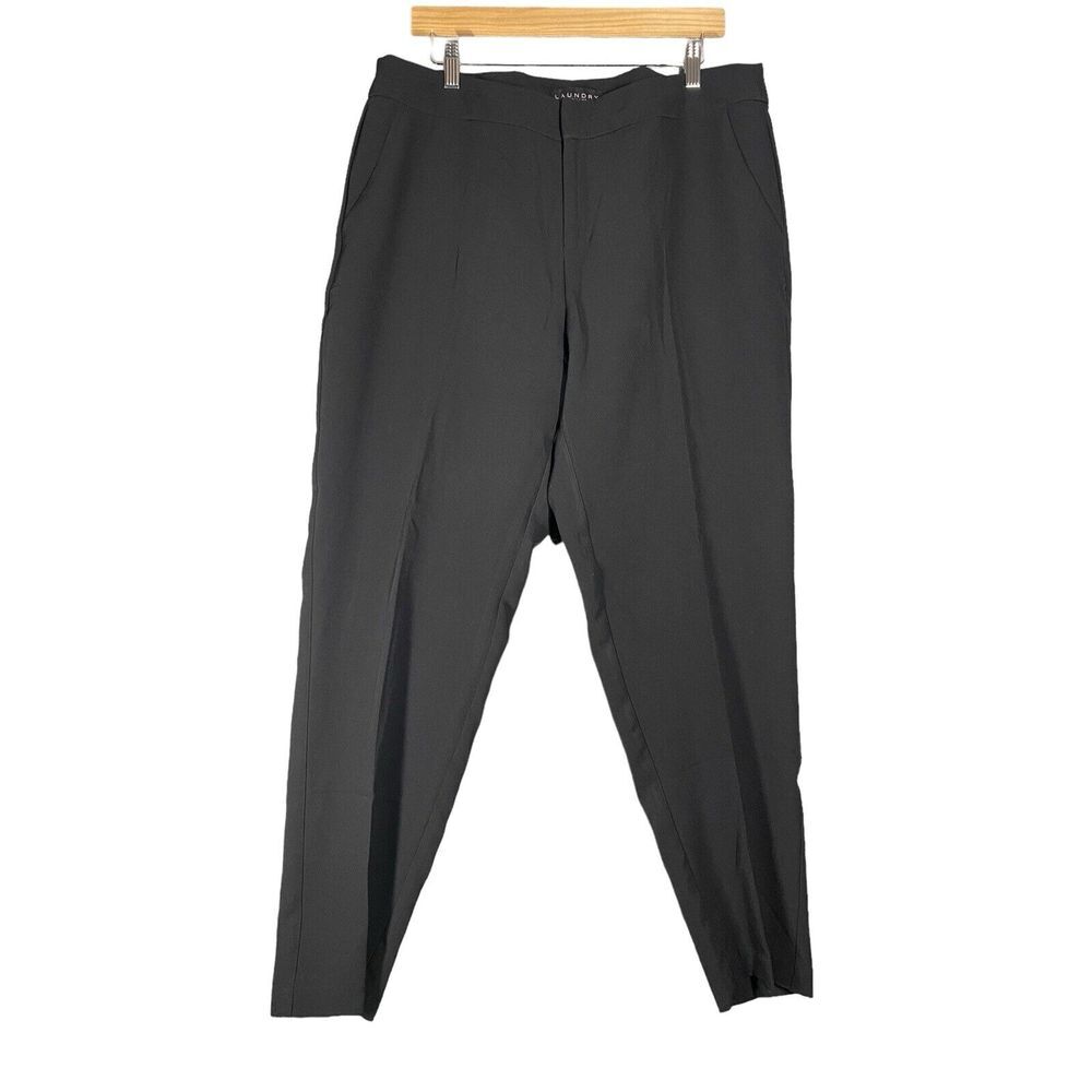 LAUNDRY by Shelli Segal Womens Pleated Black Dress Pants Career/Office Size 16